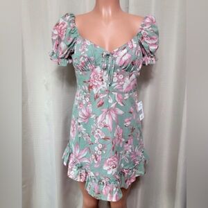 B Darlin Mint Green Mini Dress 3/4
